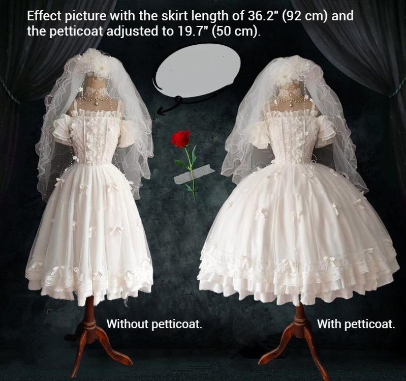 Teddy Bear - 27.6" (70 CM) Adjustable Wedding Lolita Petticoat - Image 5