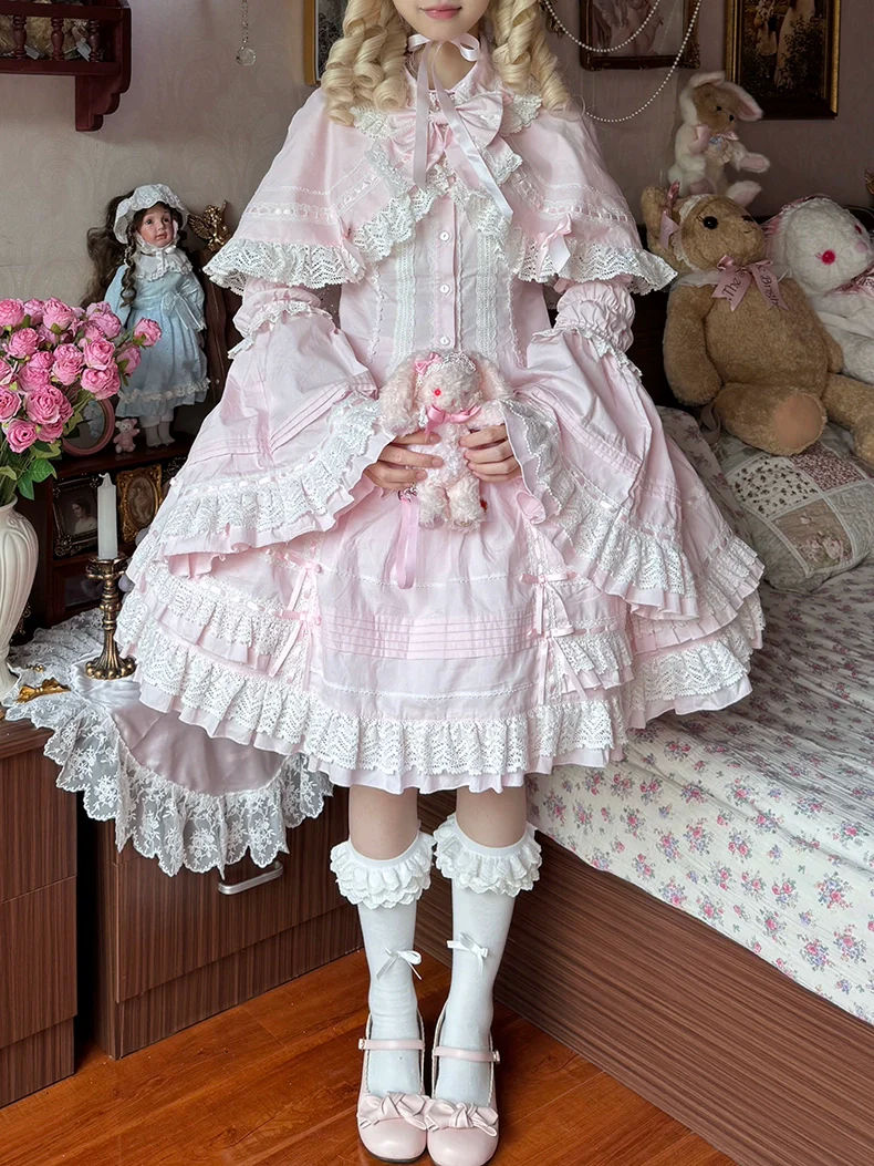 AerialCat - Praying Snowfall - Old School Lolita Skirt Suit Cape Princess Sleeve Shirt - Image 10