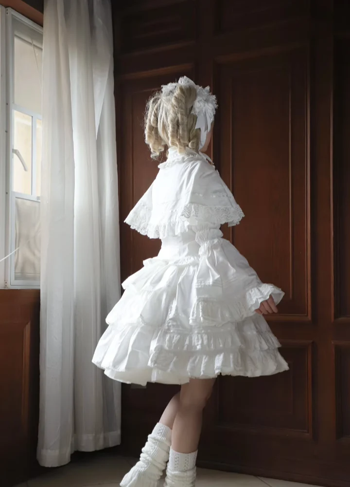 AerialCat - Praying Snowfall - Old School Lolita Skirt Suit Cape Princess Sleeve Shirt - Image 22