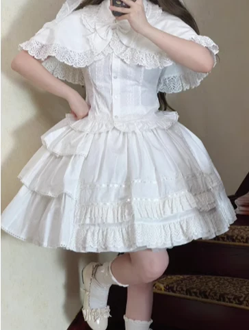 AerialCat - Praying Snowfall - Old School Lolita Skirt Suit Cape Princess Sleeve Shirt - Image 25