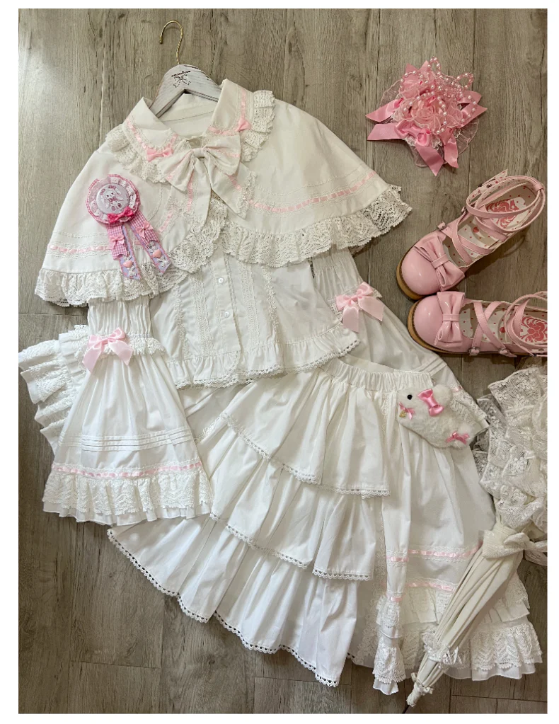 AerialCat - Praying Snowfall - Old School Lolita Skirt Suit Cape Princess Sleeve Shirt - Image 36