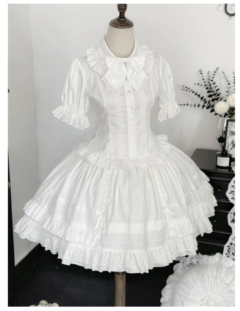 AerialCat - Praying Snowfall - Old School Lolita Skirt Suit Cape Princess Sleeve Shirt - Image 40