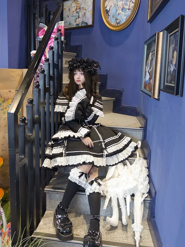 AerialCat - Praying Snowfall - Old School Lolita Skirt Suit Cape Princess Sleeve Shirt - Image 44