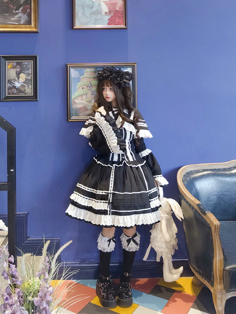 AerialCat - Praying Snowfall - Old School Lolita Skirt Suit Cape Princess Sleeve Shirt - Image 46