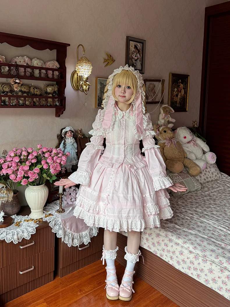 AerialCat - Praying Snowfall - Old School Lolita Skirt Suit Cape Princess Sleeve Shirt - Image 7
