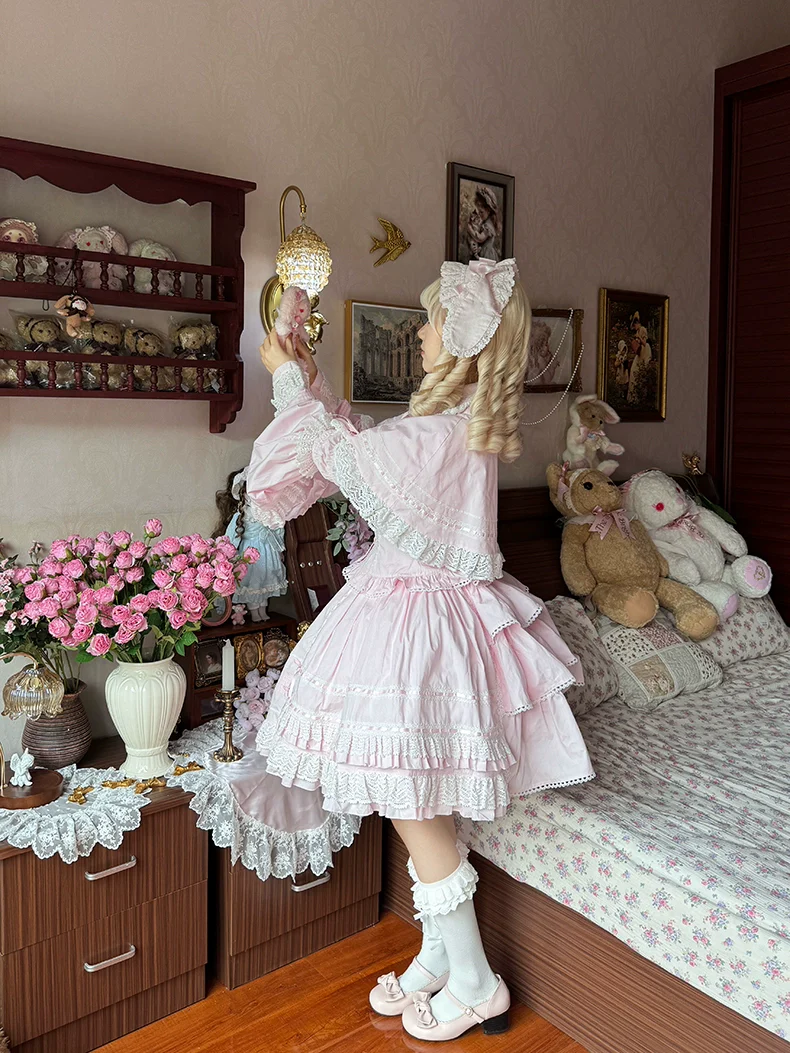 AerialCat - Praying Snowfall - Old School Lolita Skirt Suit Cape Princess Sleeve Shirt - Image 9