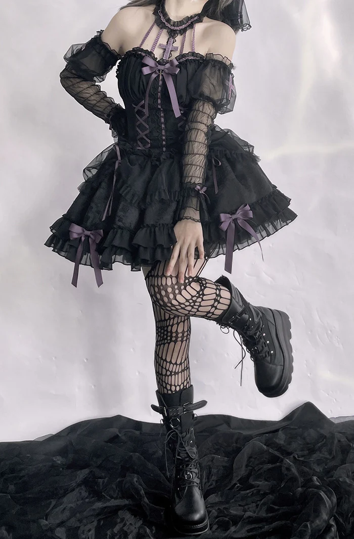 Alice Girl - Cross Maiden - Gothic Lolita Cuffs Puff Arm Sleeves - Image 27
