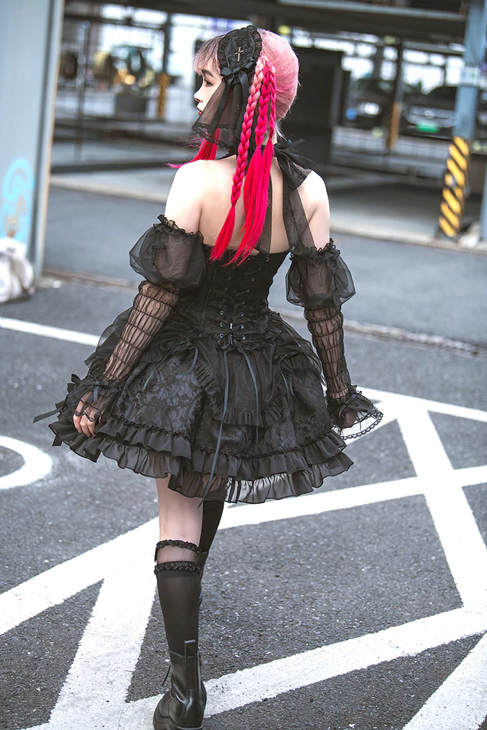 Alice Girl - Cross Maiden - Gothic Lolita Cuffs Puff Arm Sleeves - Image 32