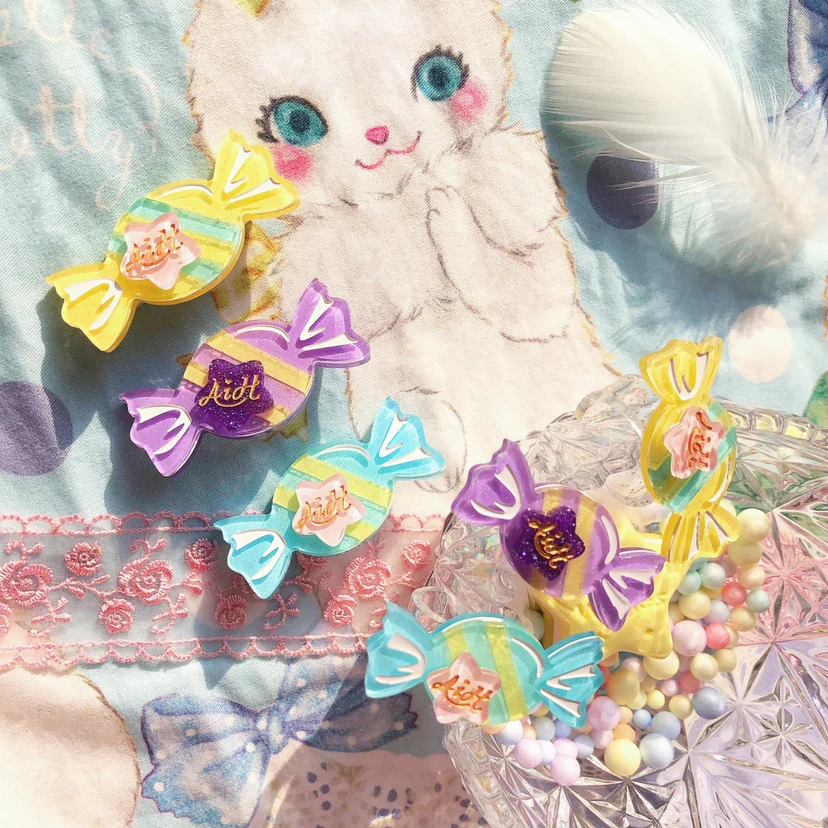 Rainbow Candy - Sweet Lolita Ring Hairclip - Image 15