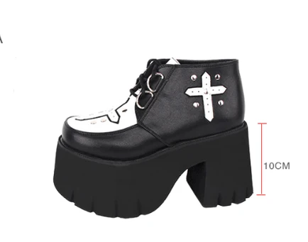 Angelic Imprint - Gothic Lolita Cross Classic Platform Shoes - Image 9