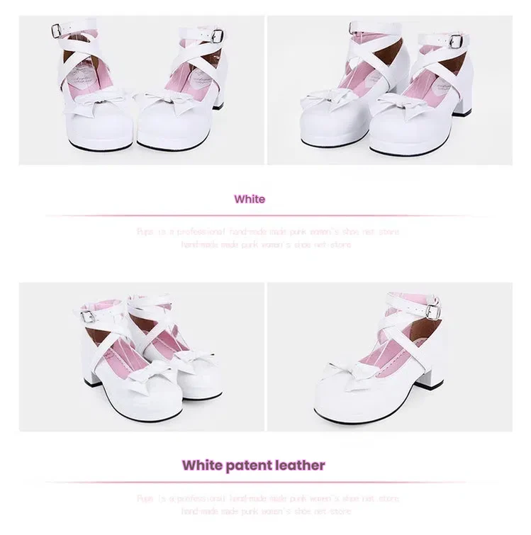 Angelic imprint - Sweet Lolita Shoes Round Toe Middle Heel - Image 12