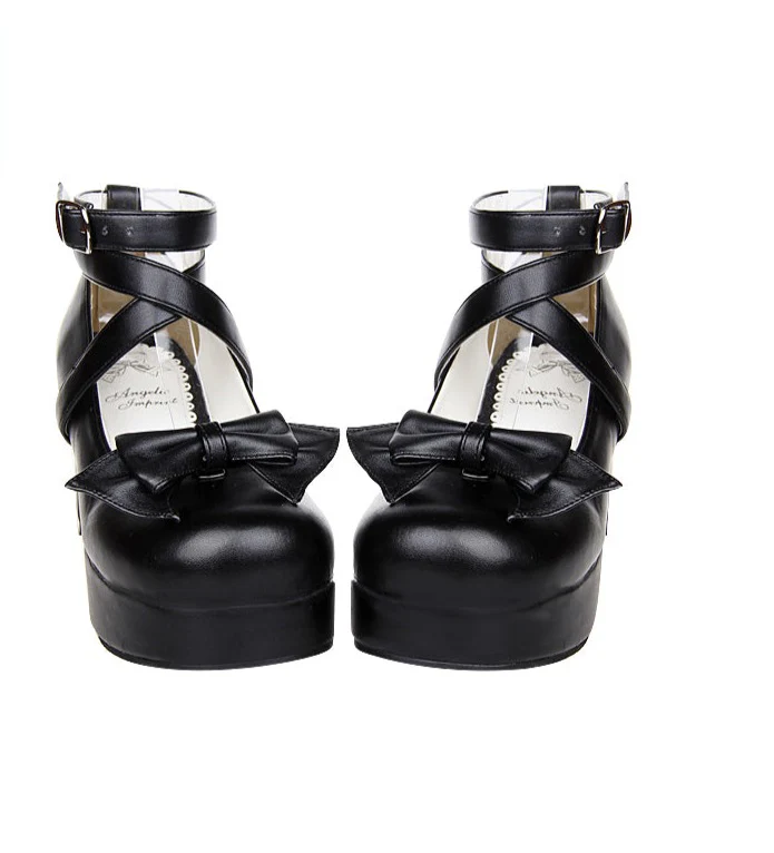 Angelic imprint - Sweet Lolita Shoes Round Toe Middle Heel - Image 3