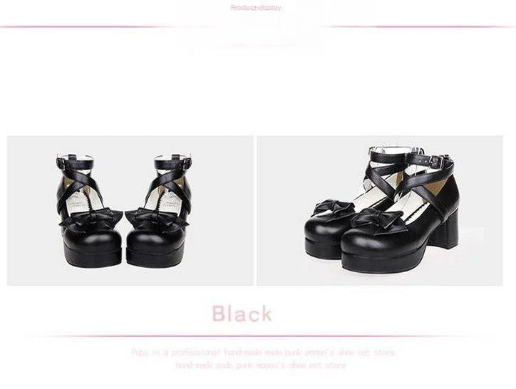 Angelic imprint - Sweet Lolita Shoes Round Toe Middle Heel - Image 9