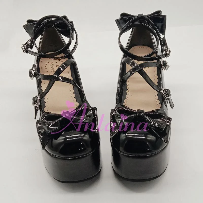 Antaina - Lolita Bow Platform Shoes Multiple Colors - Image 13