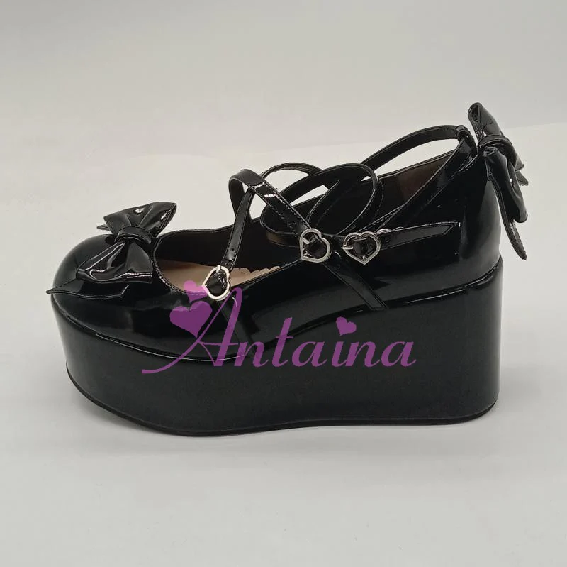 Antaina - Lolita Bow Platform Shoes Multiple Colors - Image 15