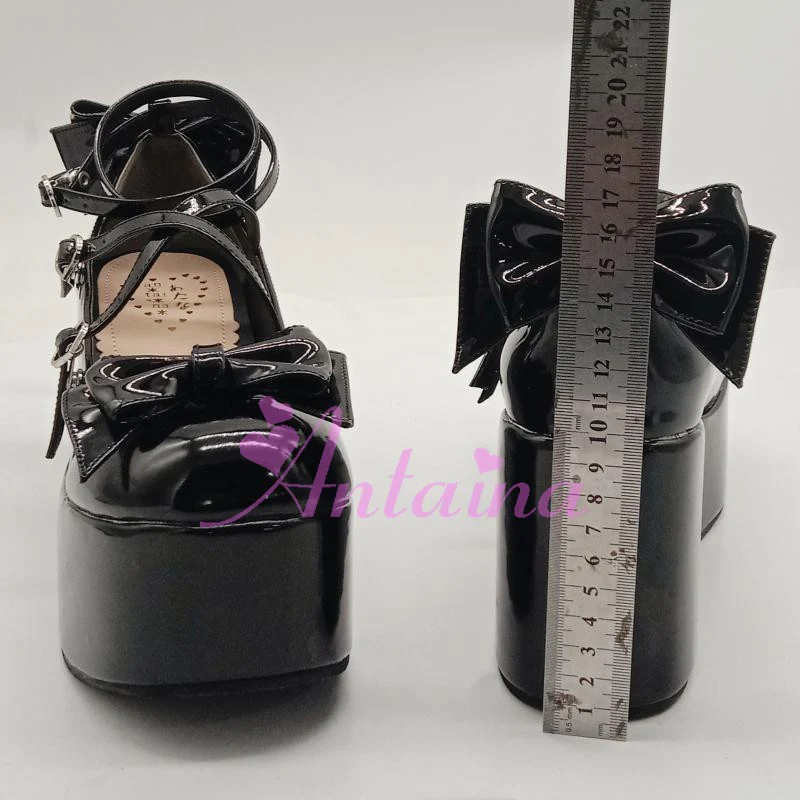 Antaina - Lolita Bow Platform Shoes Multiple Colors - Image 16