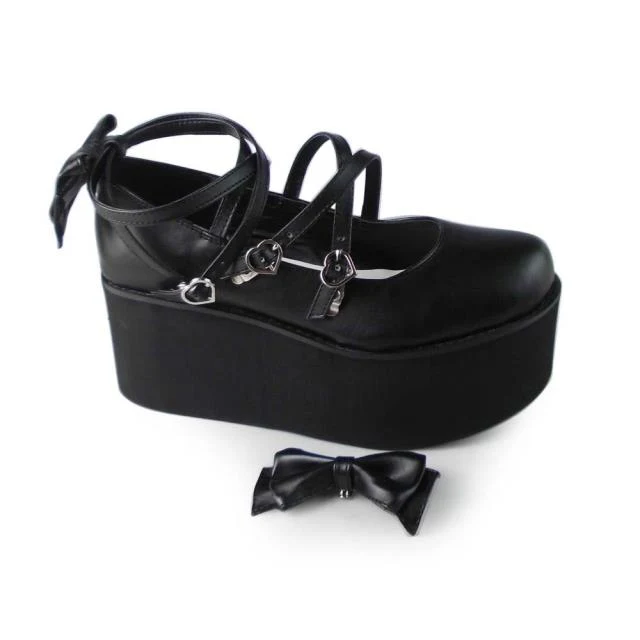 Antaina - Lolita Bow Platform Shoes Multiple Colors - Image 17