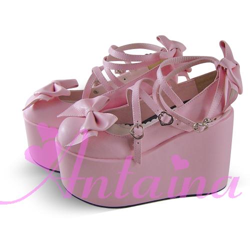 Antaina - Lolita Bow Platform Shoes Multiple Colors - Image 23