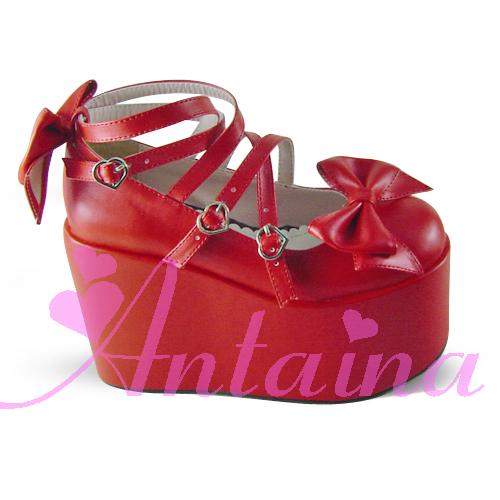 Antaina - Lolita Bow Platform Shoes Multiple Colors - Image 3