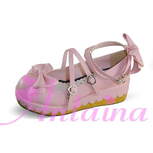 Antaina - Lolita Bow Platform Shoes Multiple Colors - Image 5