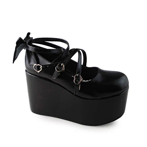 Antaina - Lolita Bow Platform Shoes Multiple Colors - Image 6