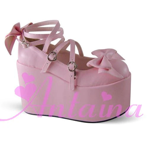Antaina - Lolita Bow Platform Shoes Multiple Colors - Image 7