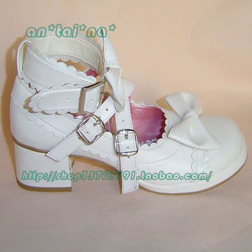 Antaina - Lolita Punk Bow Mid-Heel Multicolor Shoes - Image 13