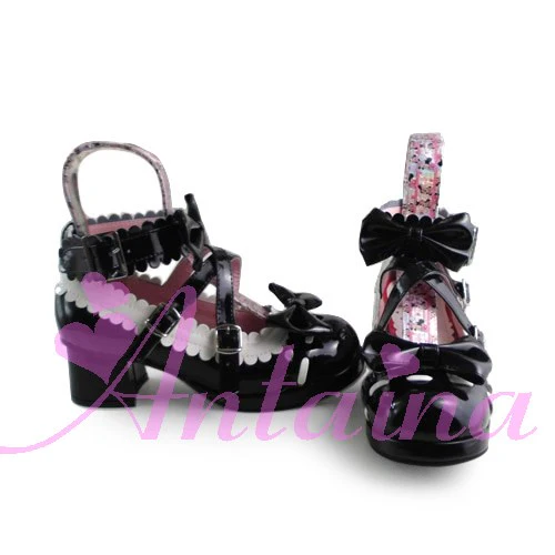 Antaina - Lolita Punk Bow Mid-Heel Multicolor Shoes - Image 21