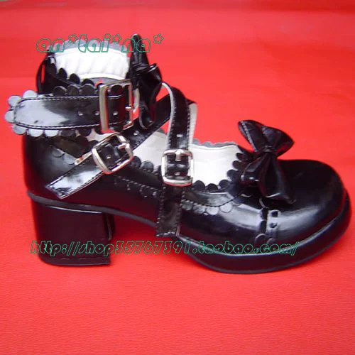 Antaina - Lolita Punk Bow Mid-Heel Multicolor Shoes - Image 22