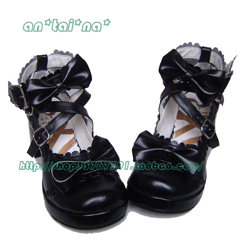 Antaina - Lolita Punk Bow Mid-Heel Multicolor Shoes - Image 25