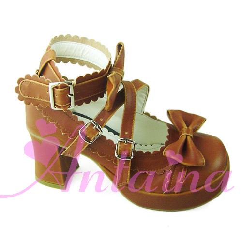 Antaina - Lolita Punk Bow Mid-Heel Multicolor Shoes - Image 9