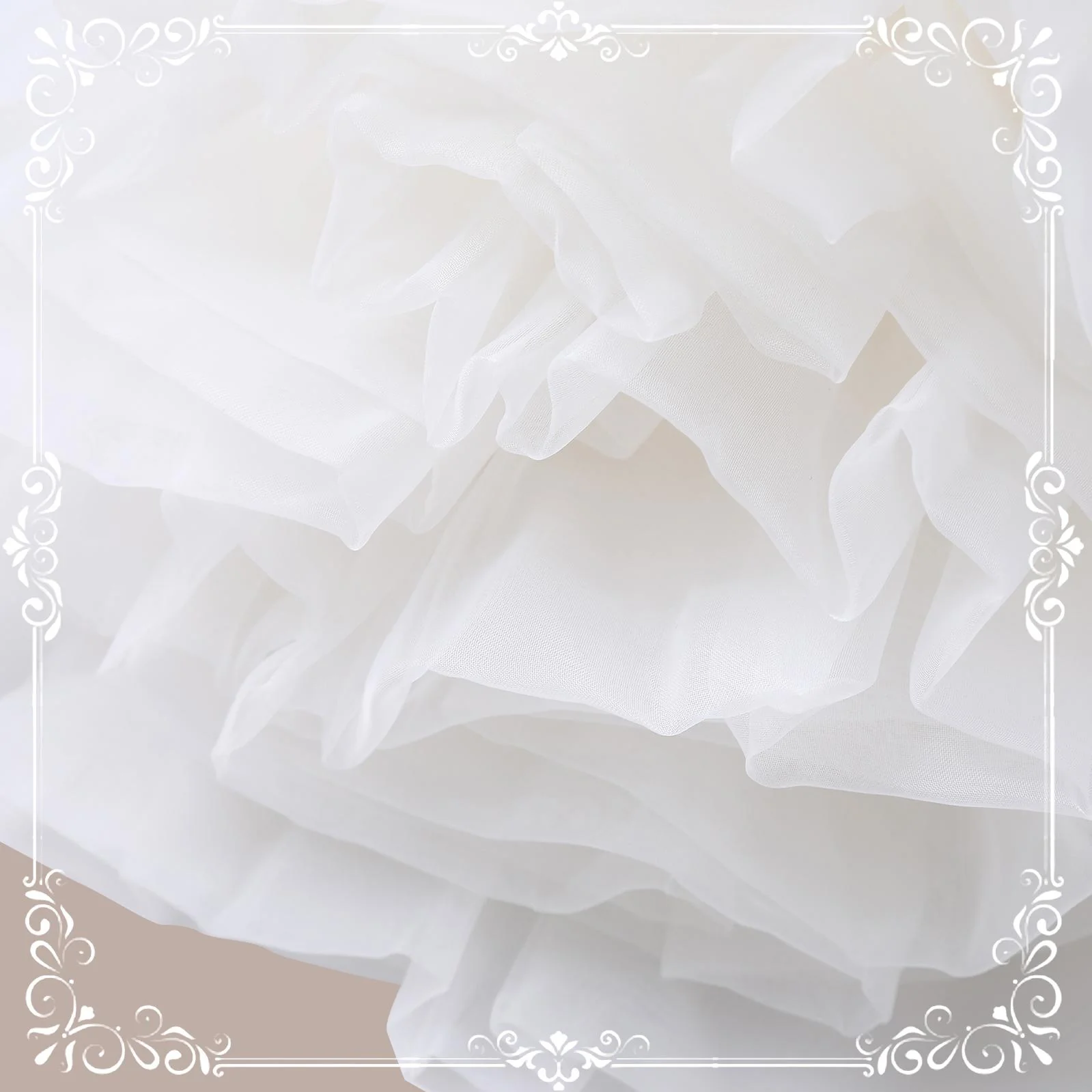Extreme Puffy A-line Lolita Petticoat, 18" (45cm) Length, Cotton Lining - Image 5