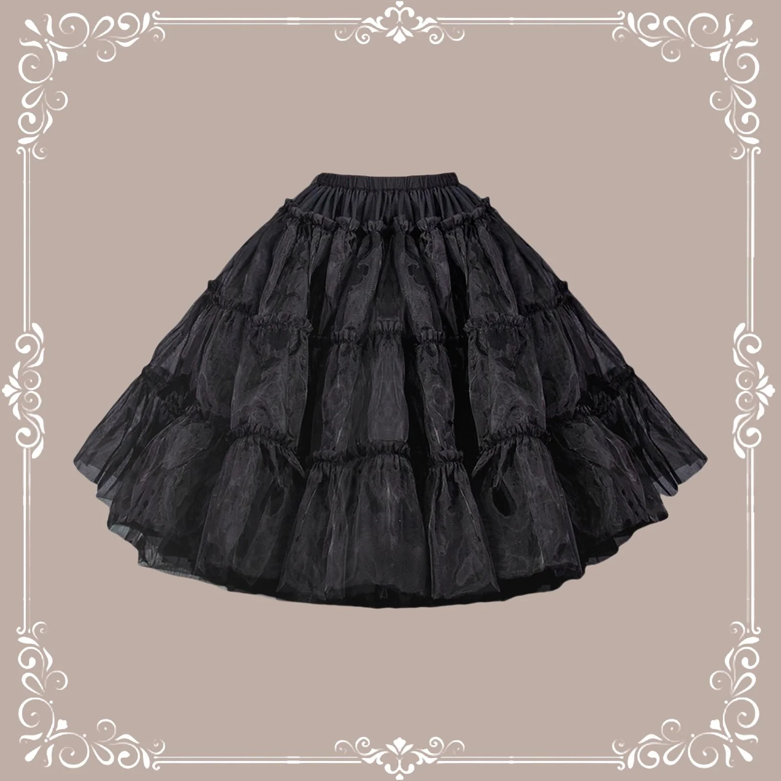 A-line Extreme Fluffy Petiicoat, 23.6" (60 cm), Cotton Lining - Image 11