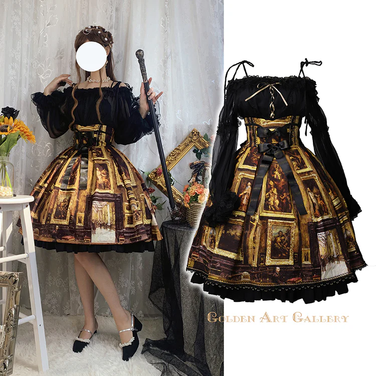 Golden Gallery - Elegant High Waist Lolita SK - Image 2