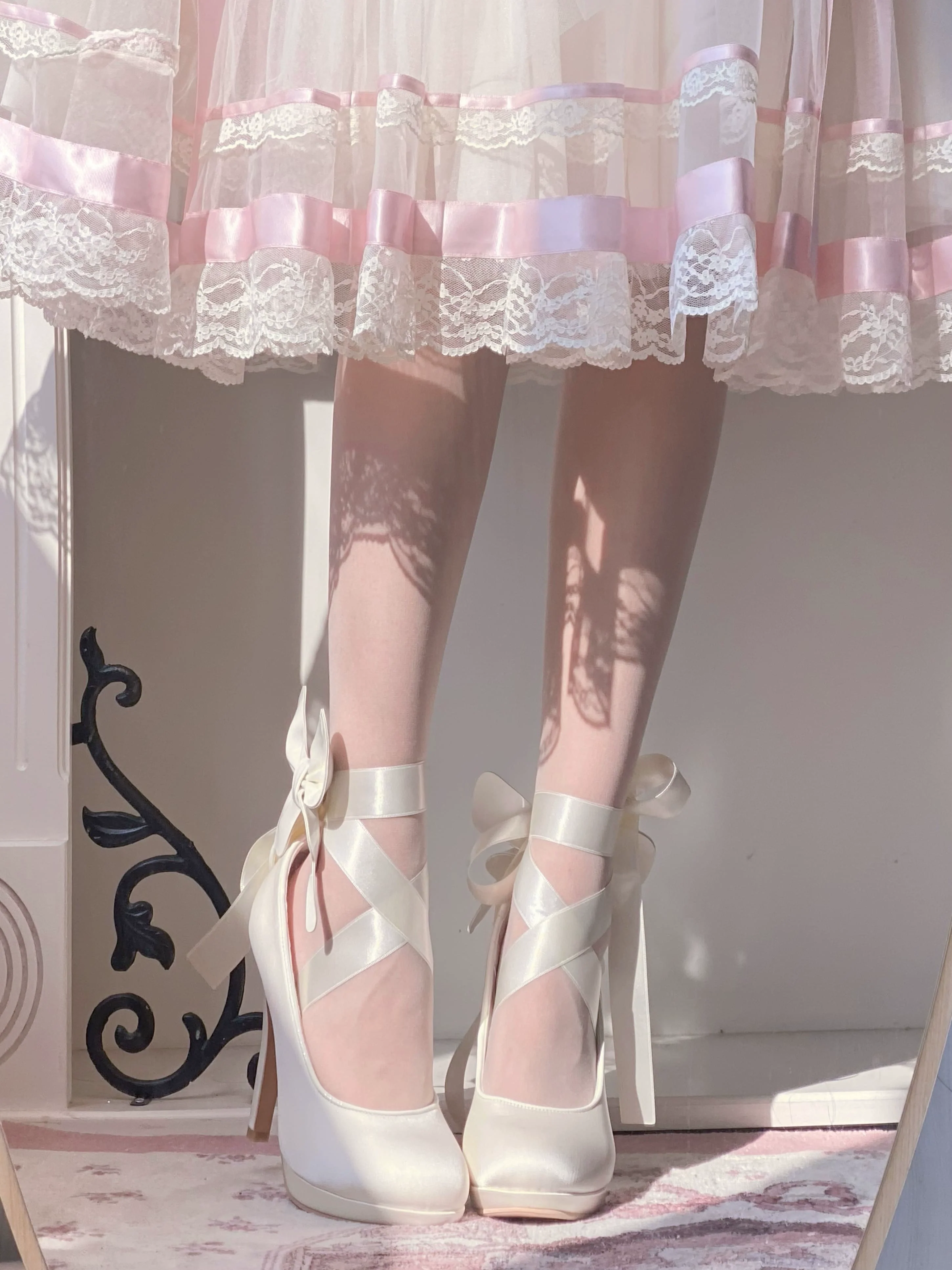 Butterfly Specimen - Ballet Style Lolita Shoes Elegant Platform Lolita Heels - Image 20