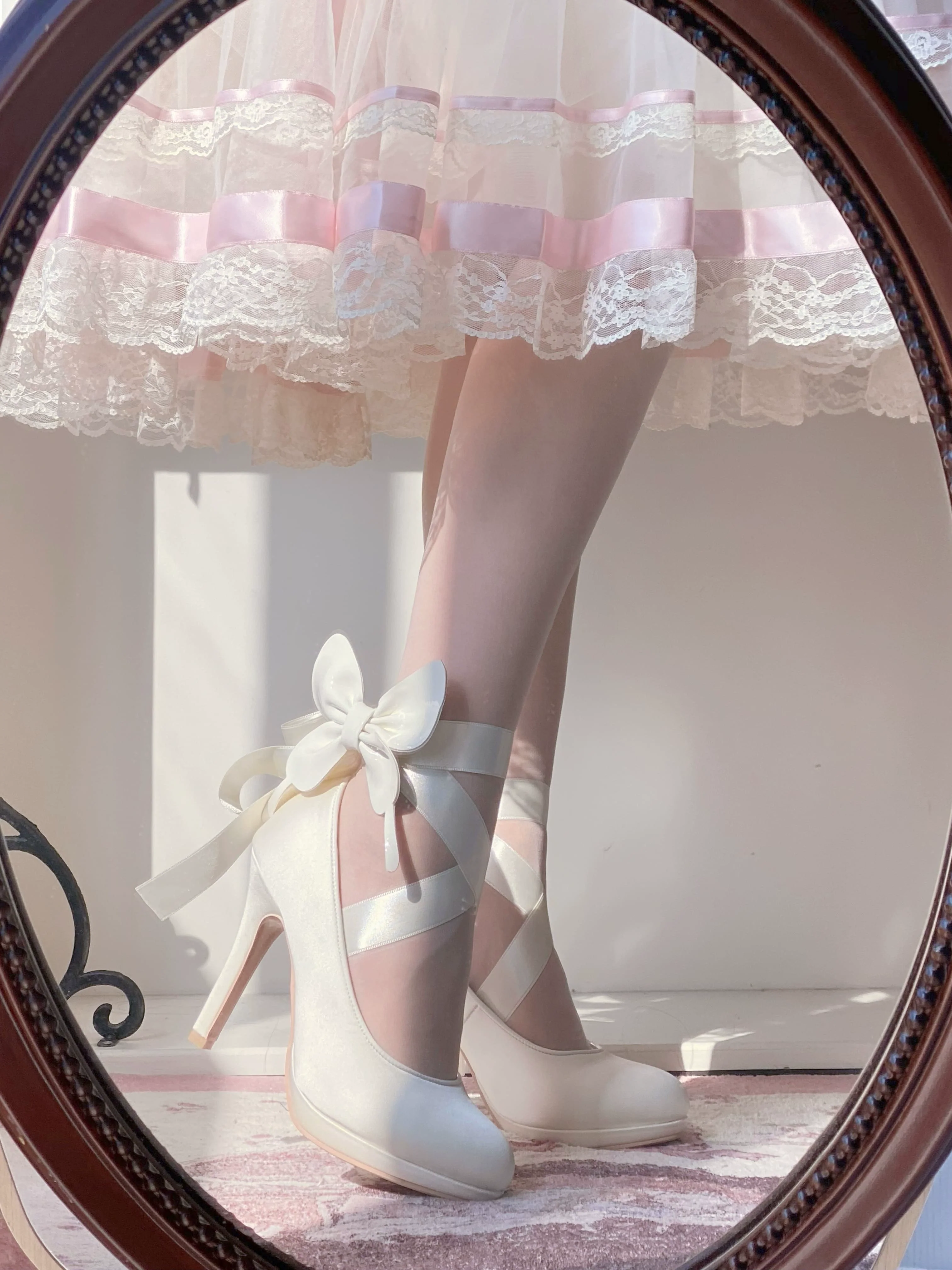 Butterfly Specimen - Ballet Style Lolita Shoes Elegant Platform Lolita Heels - Image 24