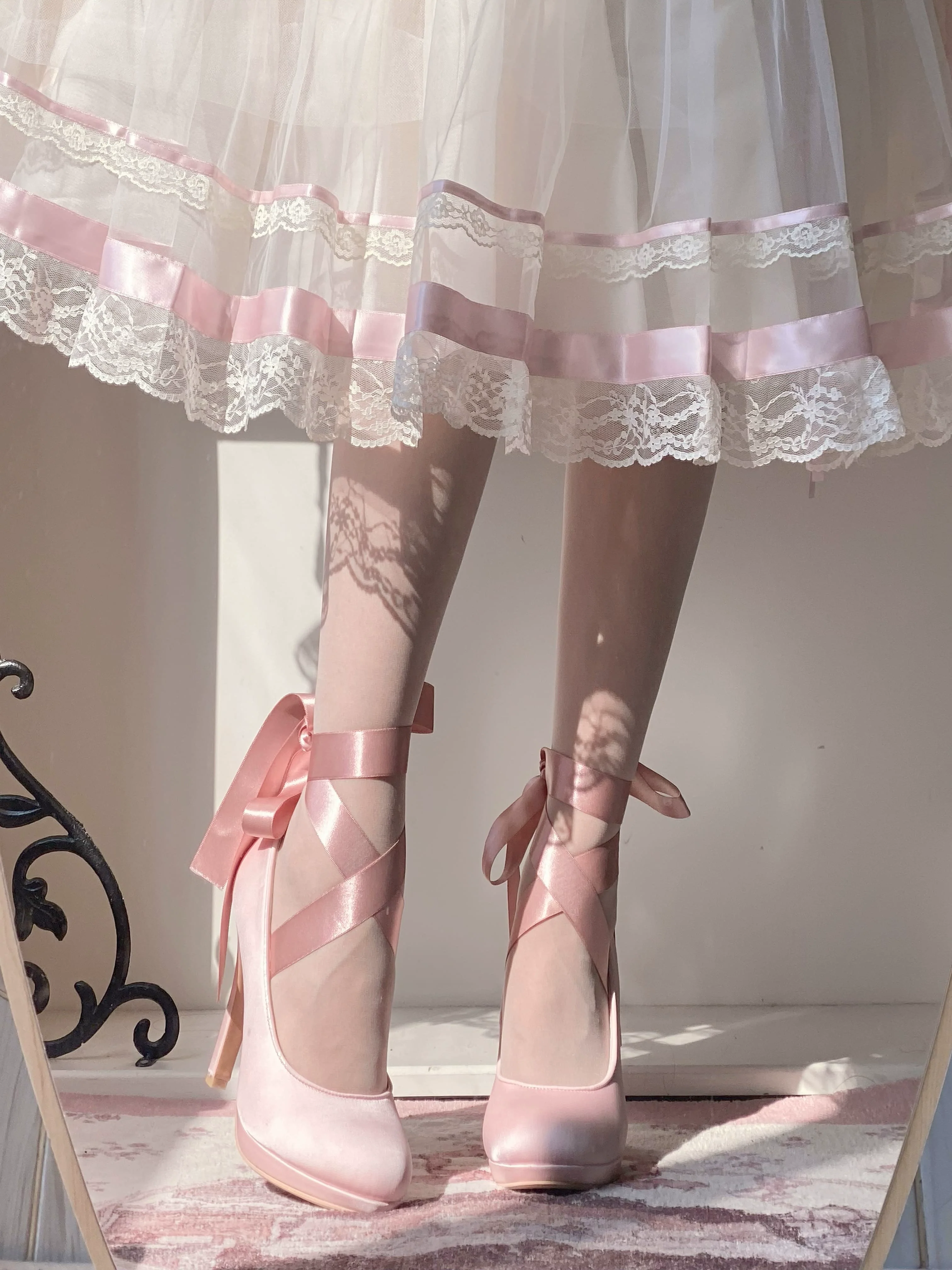 Butterfly Specimen - Ballet Style Lolita Shoes Elegant Platform Lolita Heels - Image 3