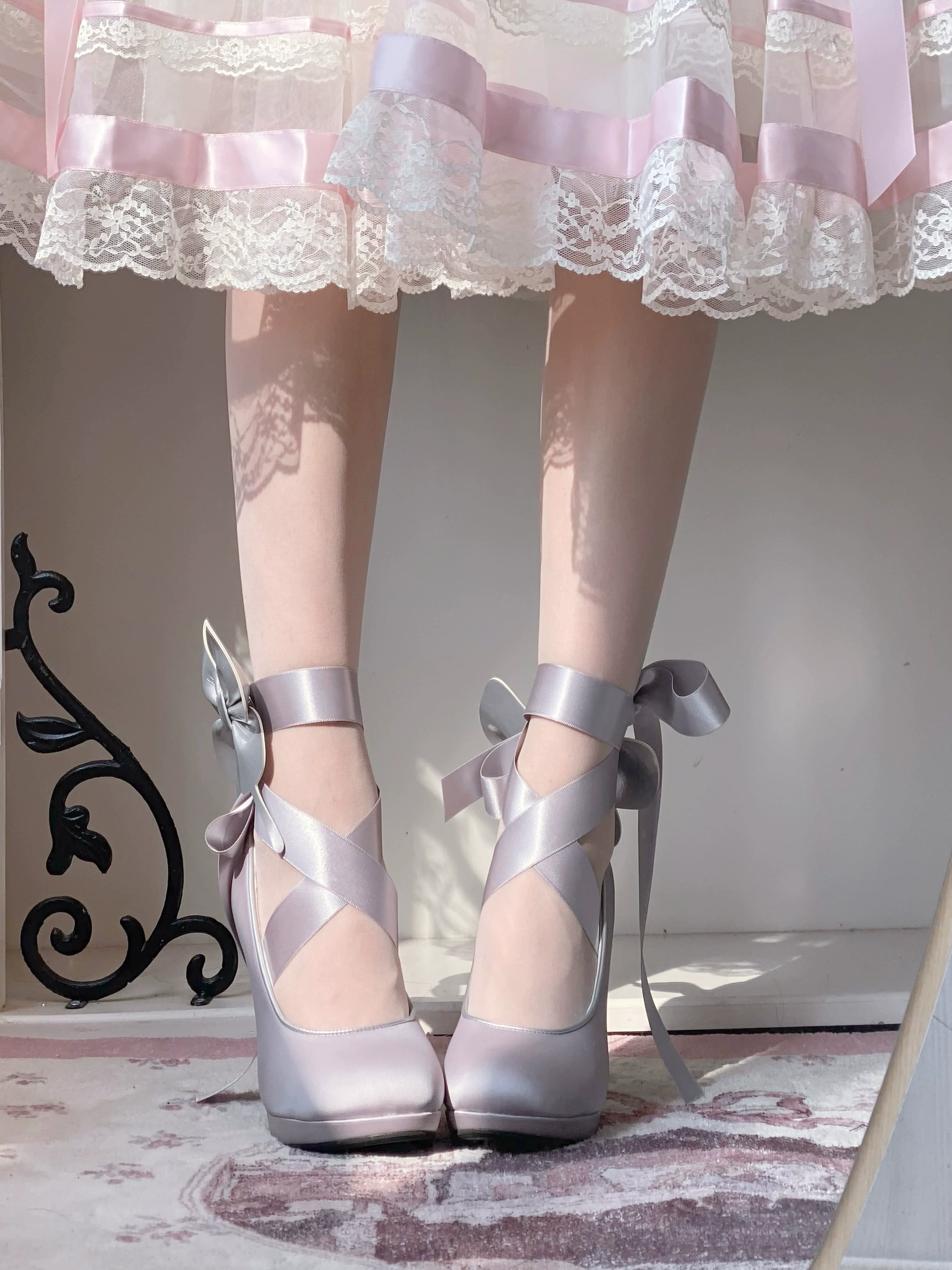 Butterfly Specimen - Ballet Style Lolita Shoes Elegant Platform Lolita Heels - Image 33