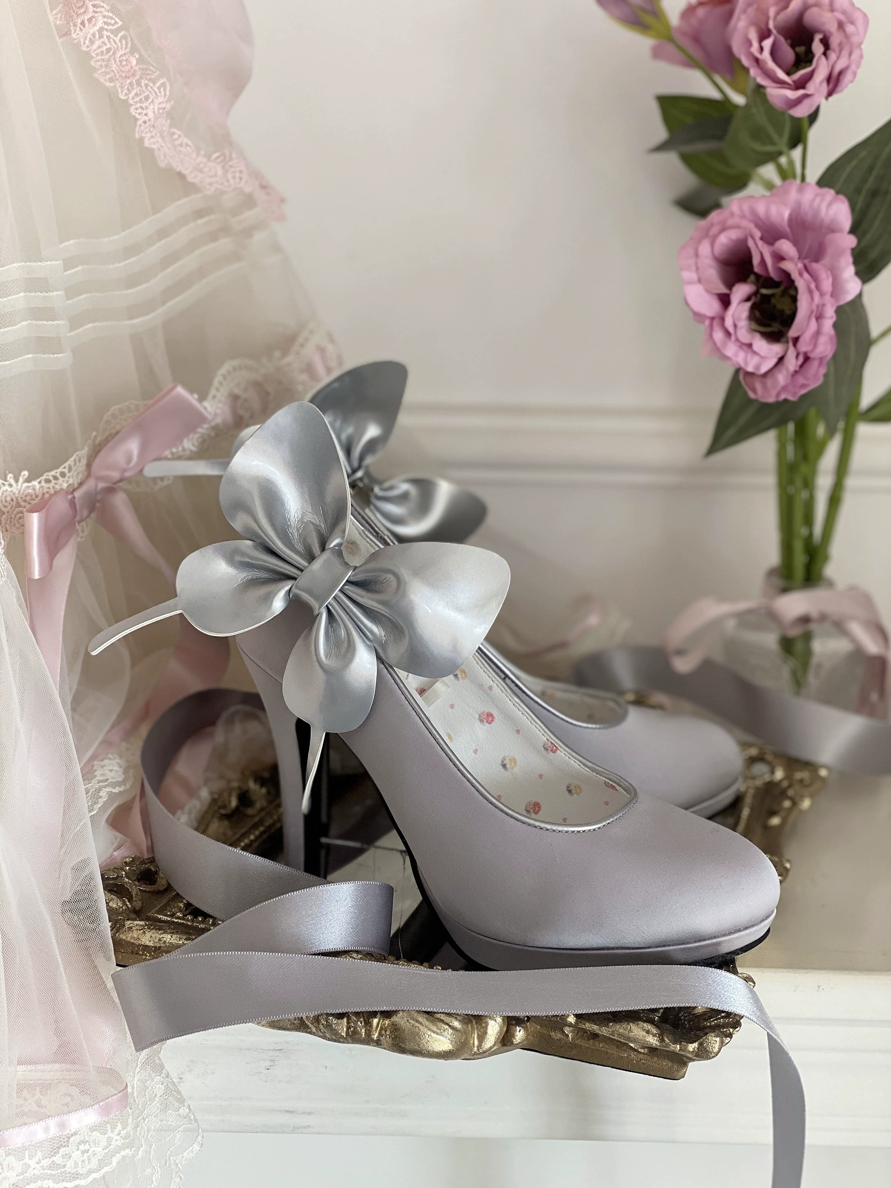 Butterfly Specimen - Ballet Style Lolita Shoes Elegant Platform Lolita Heels - Image 44