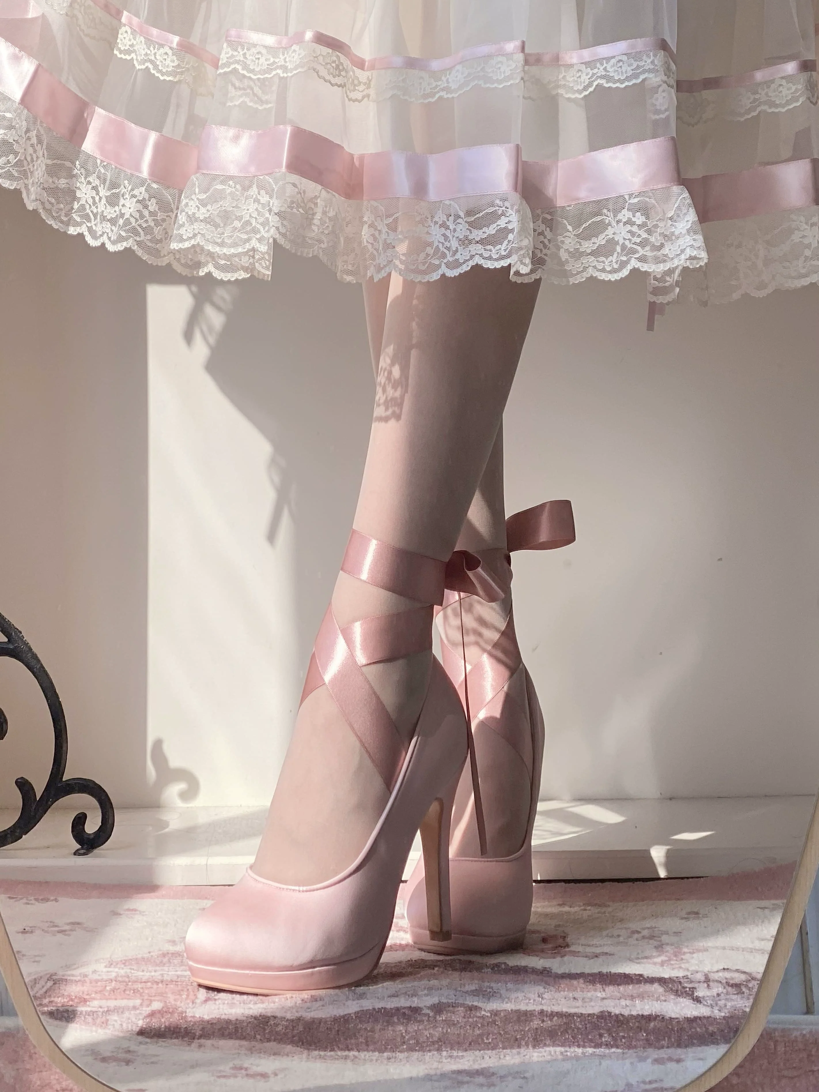 Butterfly Specimen - Ballet Style Lolita Shoes Elegant Platform Lolita Heels - Image 6