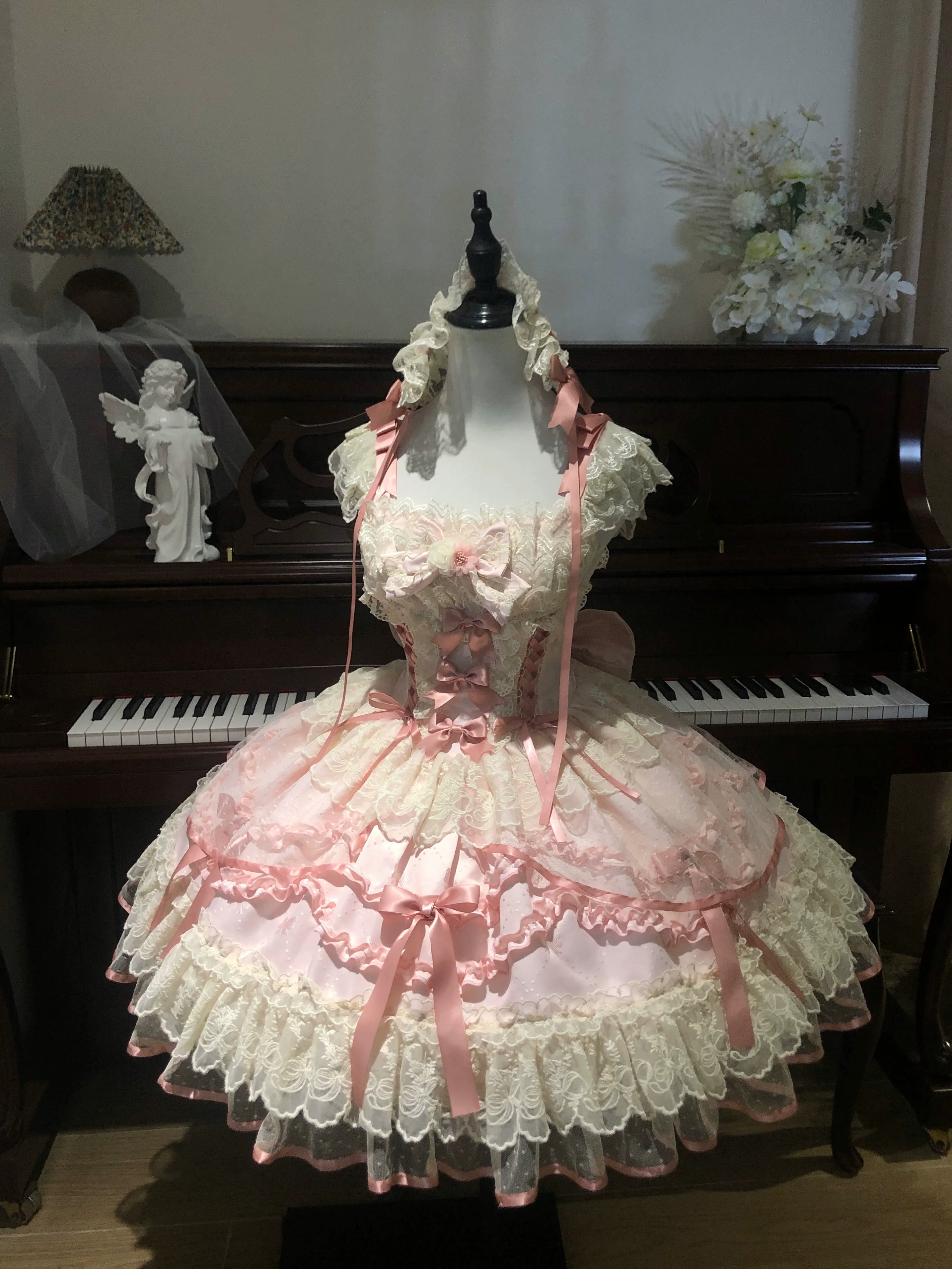 Dreamy Butterfly - Ballet-style Sweet Lolita JSK Dress With Large Bow Trailing - Image 19