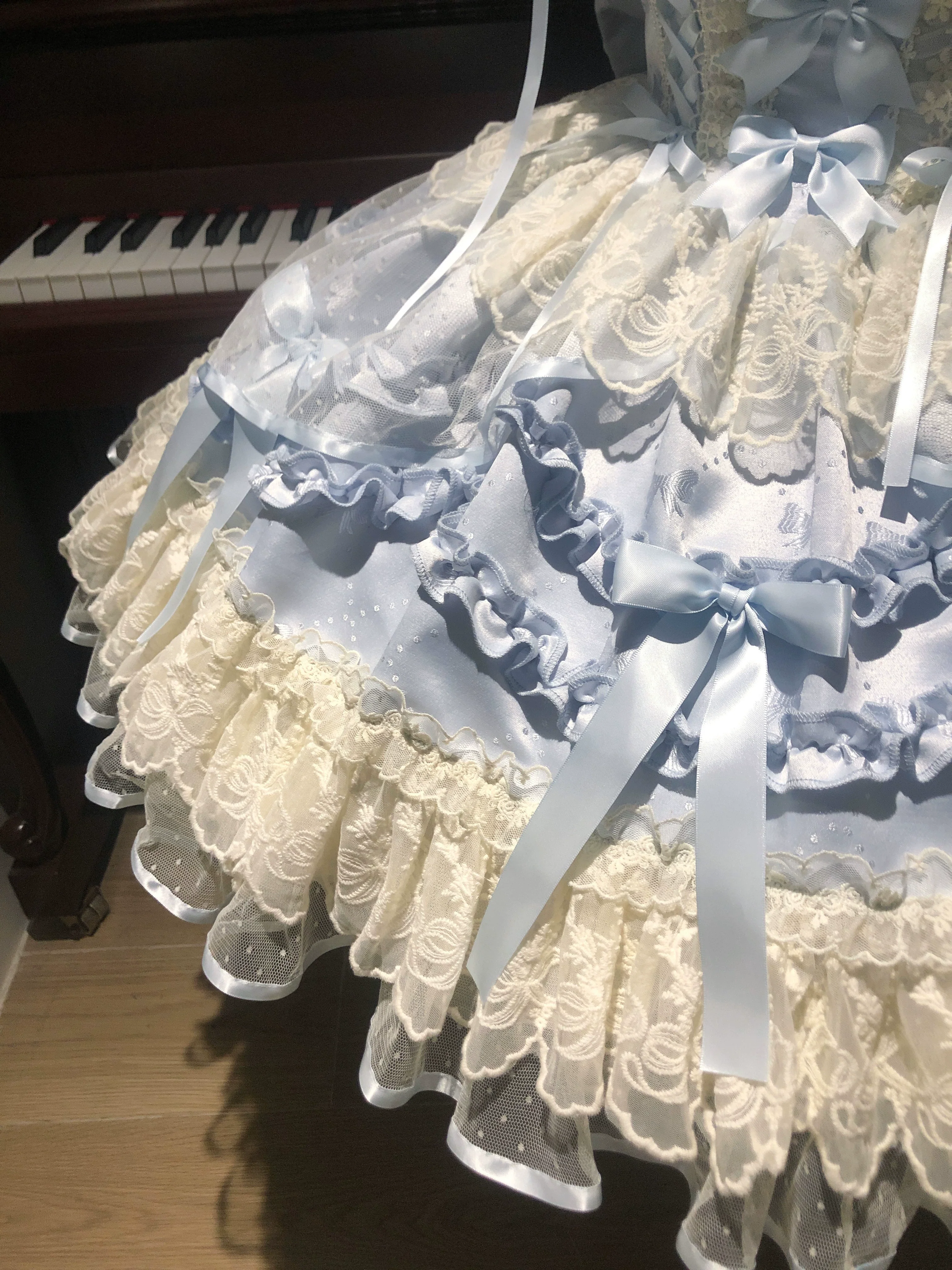 Dreamy Butterfly - Ballet-style Sweet Lolita JSK Dress With Large Bow Trailing - Image 26