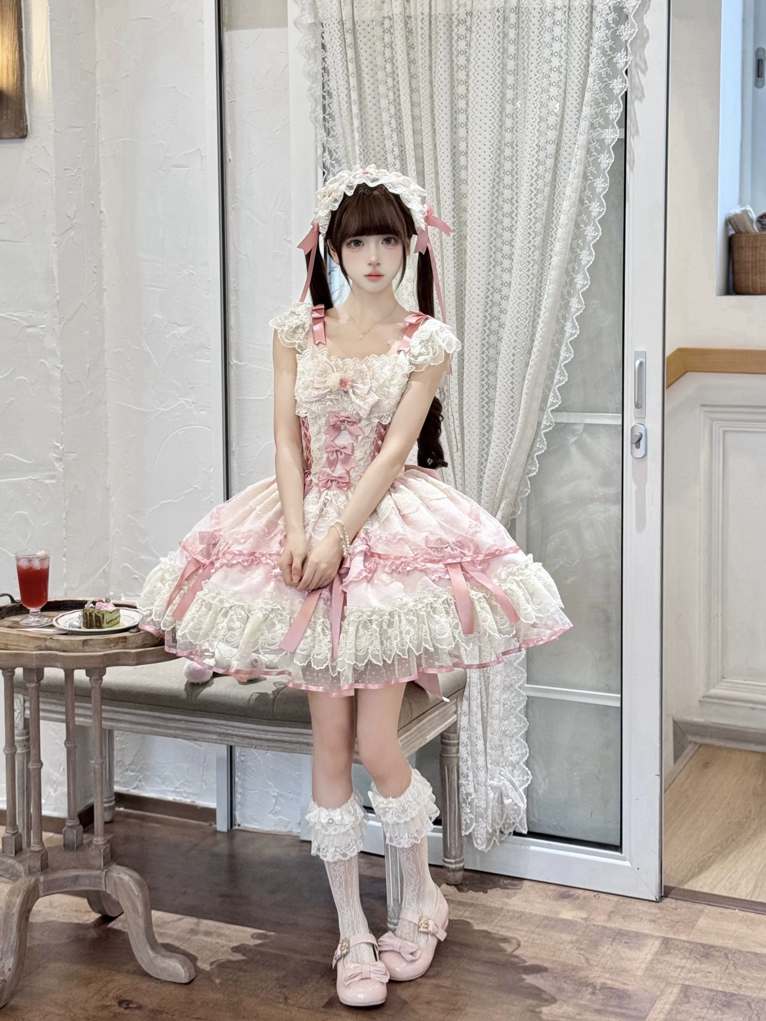 Dreamy Butterfly - Ballet-style Sweet Lolita JSK Dress With Large Bow Trailing - Image 4