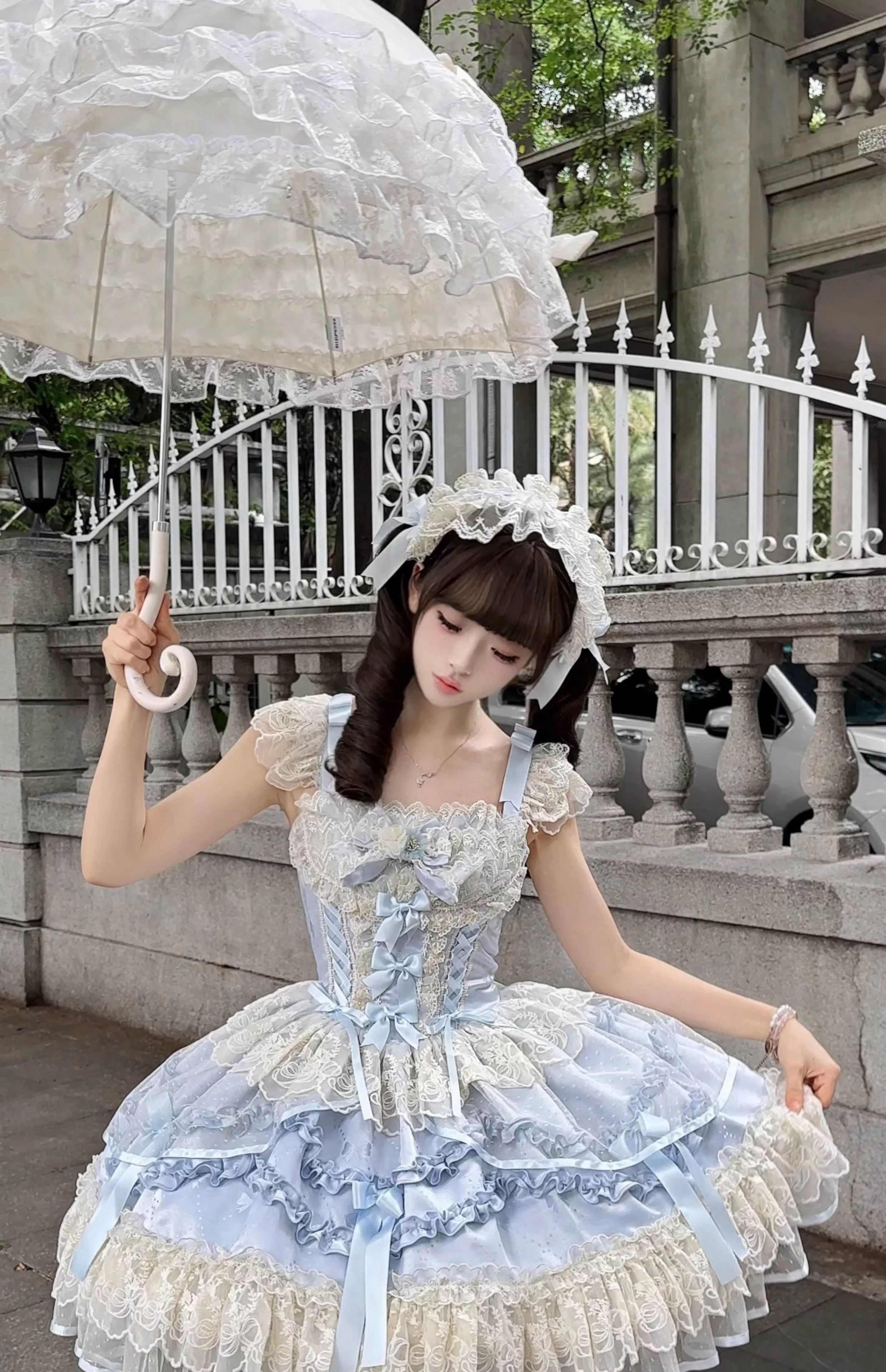 Dreamy Butterfly - Ballet-style Sweet Lolita JSK Dress With Large Bow Trailing - Image 5