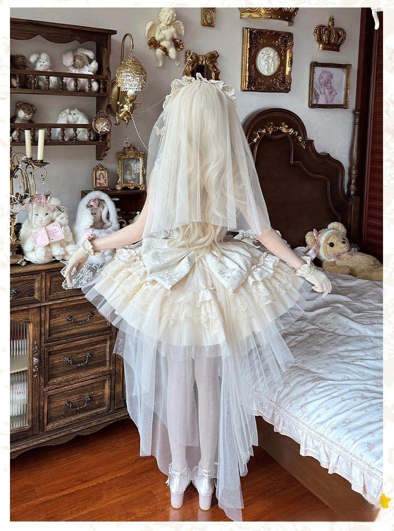 Fleeting Dreams - Ballet Style Sweet Lolita Mini JSK with Choker - Image 13