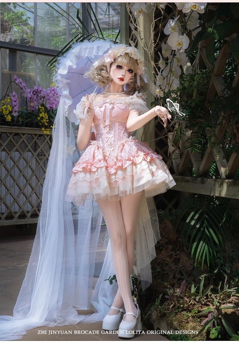 Fleeting Dreams - Ballet Style Sweet Lolita Mini JSK with Choker - Image 3