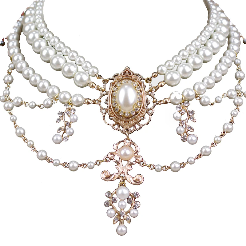 Baroque Layered Pearl Lolita Necklace - Image 10