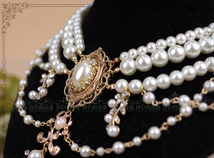 Baroque Layered Pearl Lolita Necklace - Image 4