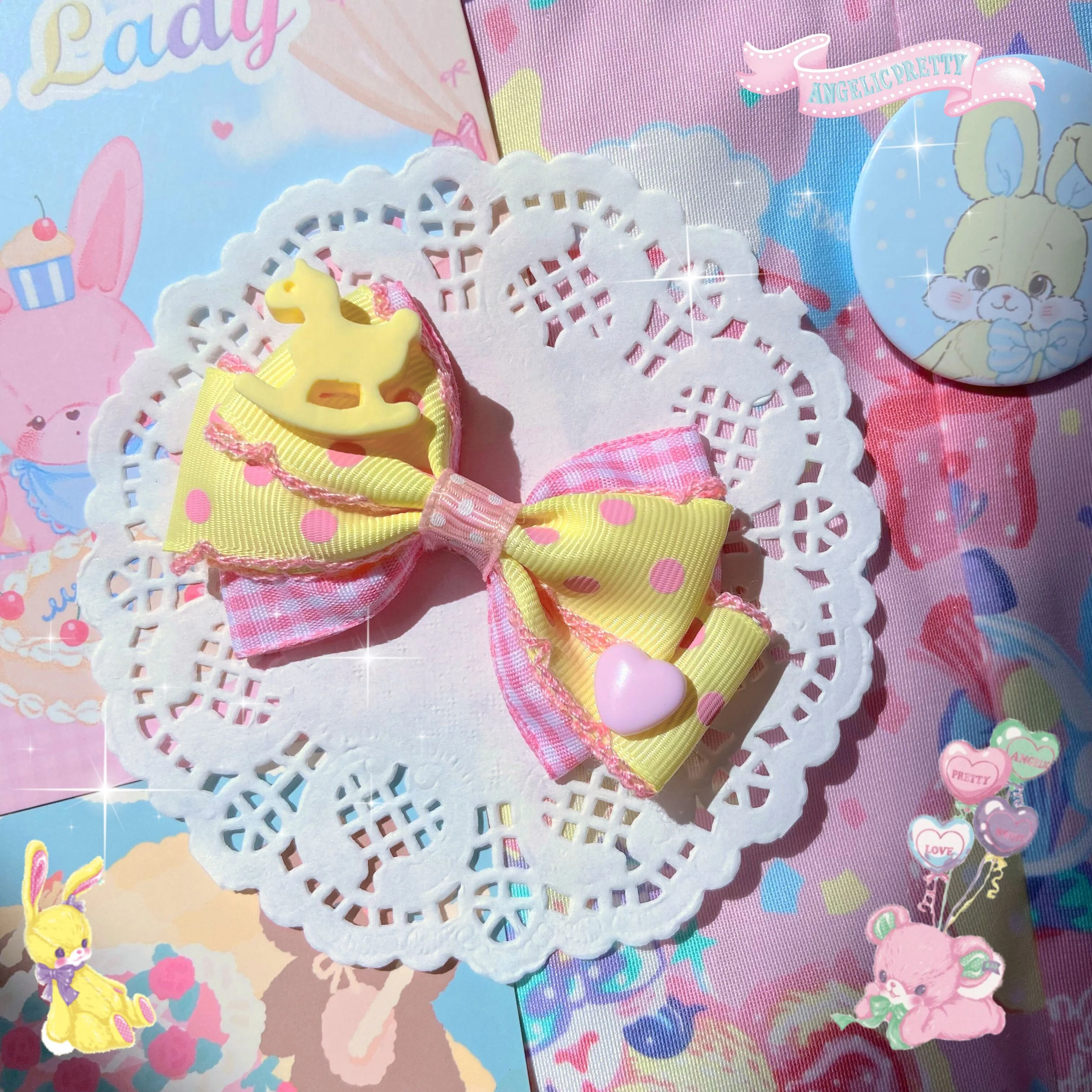 Bear Doll - Augustina - Sweet Lolita Bow Hair Clip - Image 3