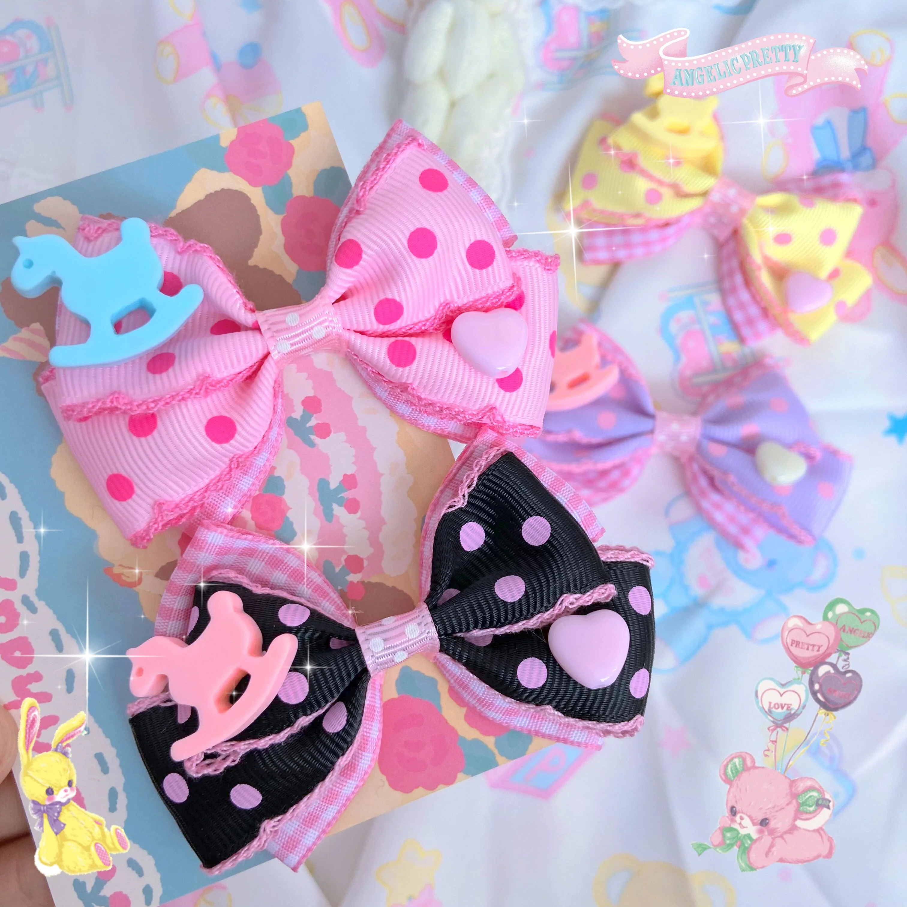 Bear Doll - Augustina - Sweet Lolita Bow Hair Clip - Image 6